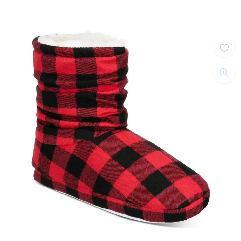 Charter Club Buffalo Check Slouch Boot Slippers S(5-6) Buffalo Check New in Box
